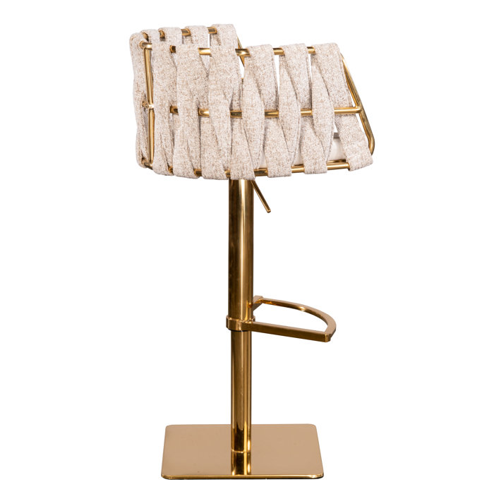 Everly Quinn Cady Swivel Adjustable Height Bar Stool & Reviews Wayfair